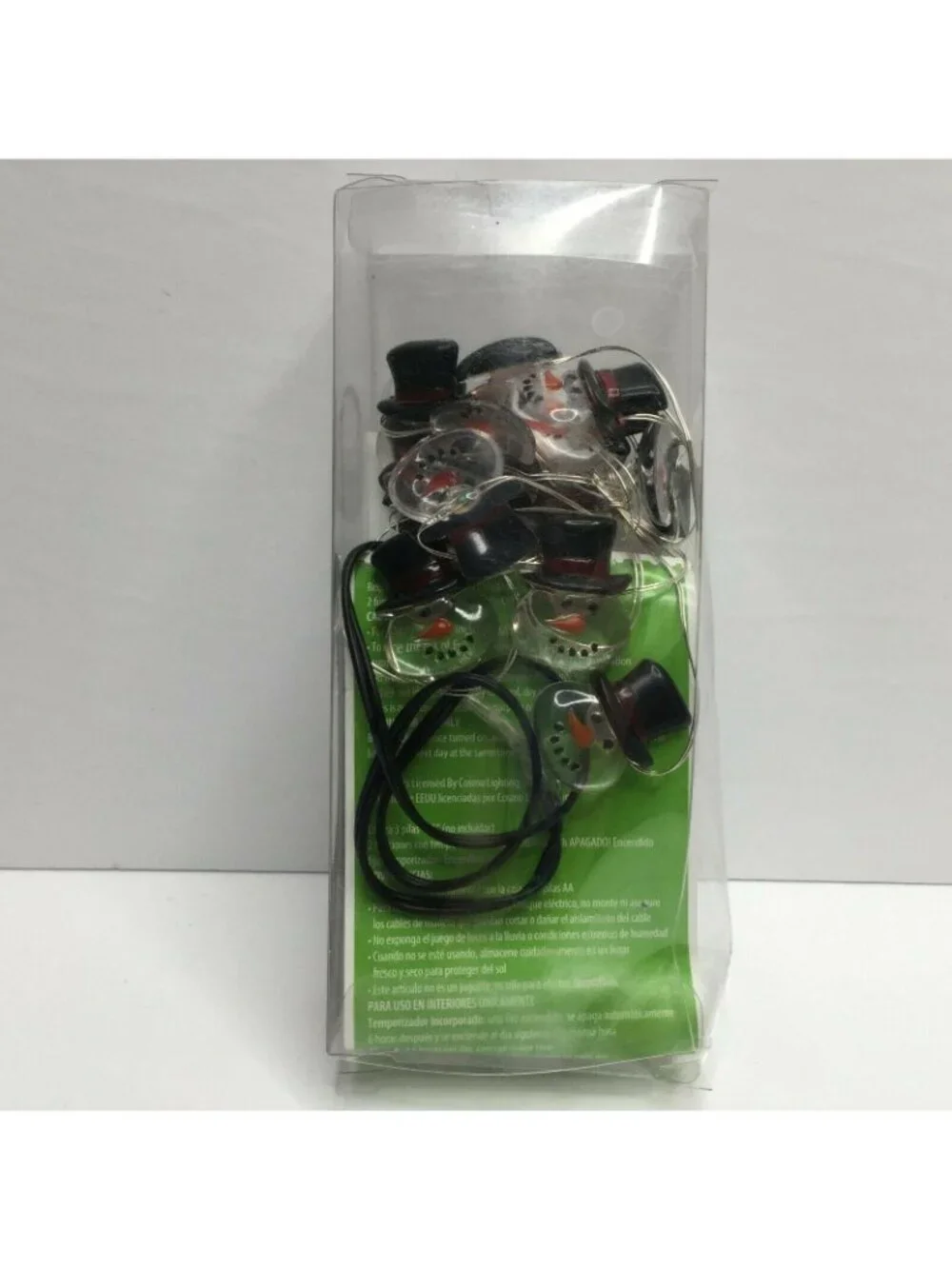 Holiday Time 15 LED RGB Light Set String Snowman Christmas Lights 5' Battery